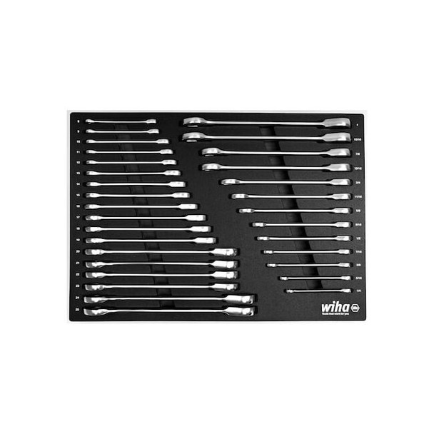 Wiha Ratcheting Wrench Tray 31-Piece Set -SAE 30392