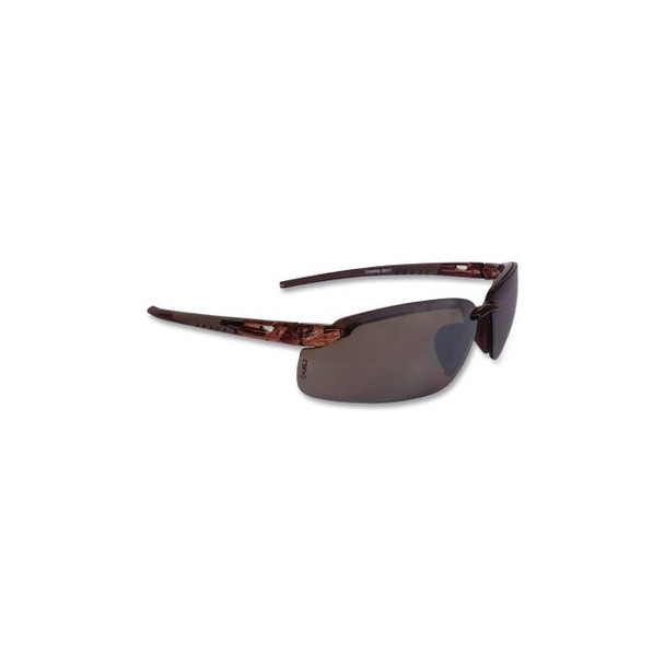 Crossfire ES5 Premium Safety Glasses, Mirror, Polycarbonate, Crystal Brown