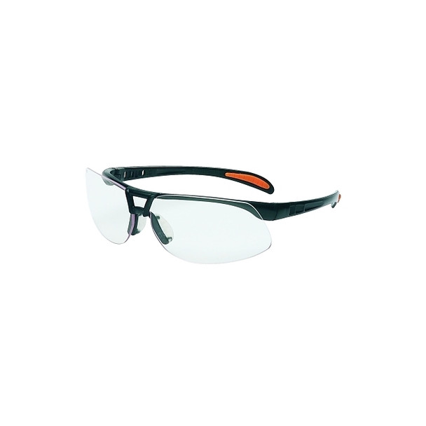 Protégé Eyewear, Clear Polycarbonate Lens,  HydroShield® Anti-Scratch Coating, Black Polycarbonate Frame