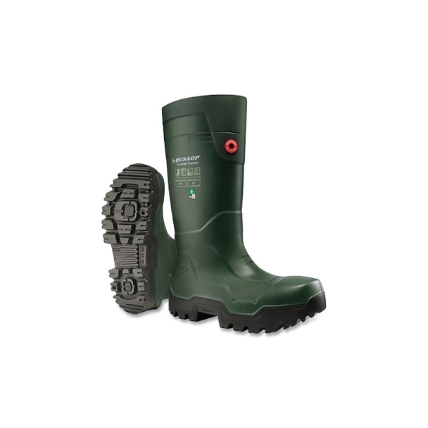 FieldPRO Thermo+ Rubber Boots, Size 10, Green