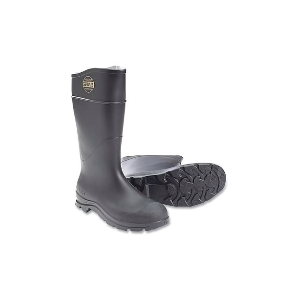 CT™ Economy Knee Boots, Steel Toe, Size 10, PVC, Black