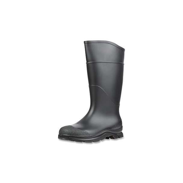 CT™ Economy Knee Boots, Plain Toe, Size 8, PVC, Black