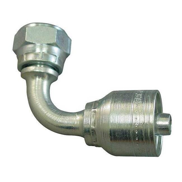 Eaton Aeroquip Crimp Fitting,90 deg.,1/2" ID,1/2",FBSPP 1A8BFB8