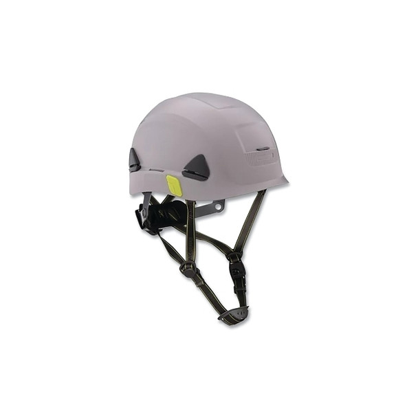 Fibre-Metal Climbing Style Safety Helmet, Type II, Dual Locking Rachet Suspension, Non-Vented, Gray