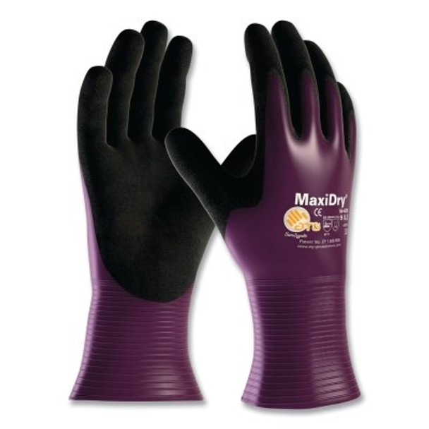 MaxiDry Ultra Lightweight Nitrile Gloves, Nitrile, 2X-Large, Black/Purple