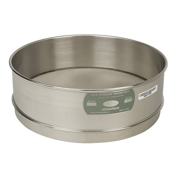 Advantech Manufacturing Sieve, No 140, S/S, 12 In, Full Ht 140SS12F
