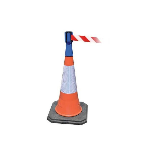 Tensabarrier Retractable Barrier Tape, Blue, Blank TC114-23-MAX-NO-D3X-C