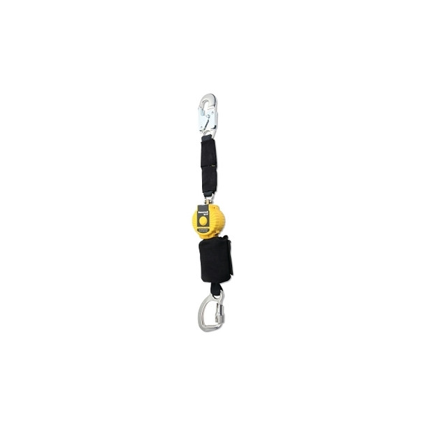 TurboLite™ Flash Bucket Truck Series Personal Fall Limiter, 4-1/2 ft, Web, Alum Snap Hook, Alum Captive Eye Carabiner, 420 lb