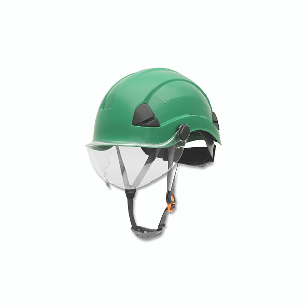 Safety Helmet, 6-point Ratchet Suspension, Not-Vented, Green