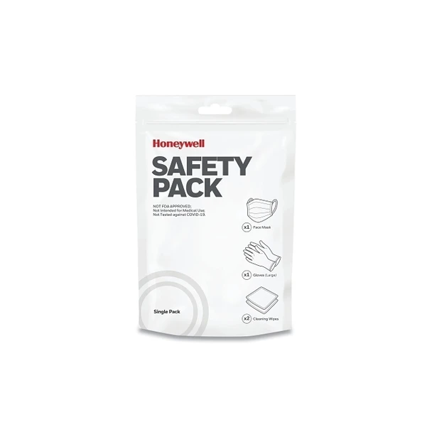 Disposable Protection Kit, Includes 3 Surgical Masks, 3 PR Non-Latex Gloves, and 5 Wipes