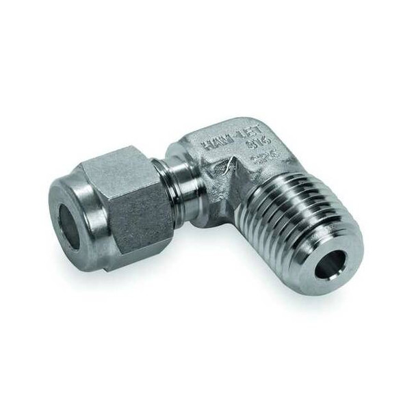 1/8" x 3/8" Compression x MNPT SS Male Connector Elbow