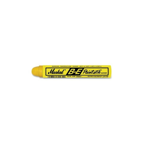 B-E Paintstik® Marker, 11/16 in x 4.75 in L, Yellow
