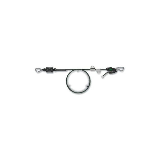 Temporary Horizontal Lifeline System, Rope, 60 ft L, 2 Man, With Anchorage Straps