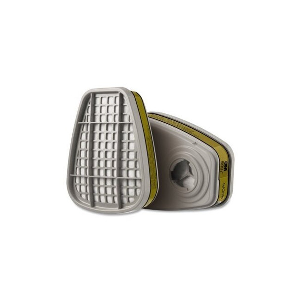 6000 Series Acid Gas/Organic Vapor/Mercury Vapor Cartridge, 6007, NIOSH Olive