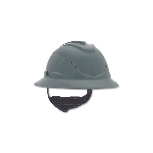 V-Gard® C1™ Hard Hat, Fas-Trac® III 4 Point Ratchet, Vented, Gray