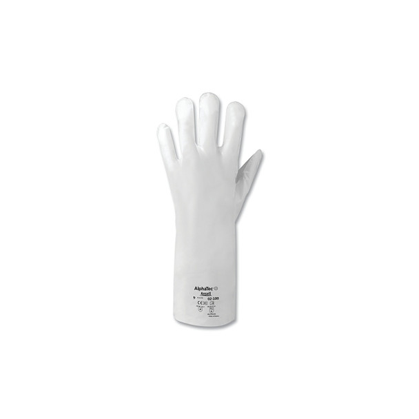 02-100 Chemical-Resistant Gloves, Size 9, White