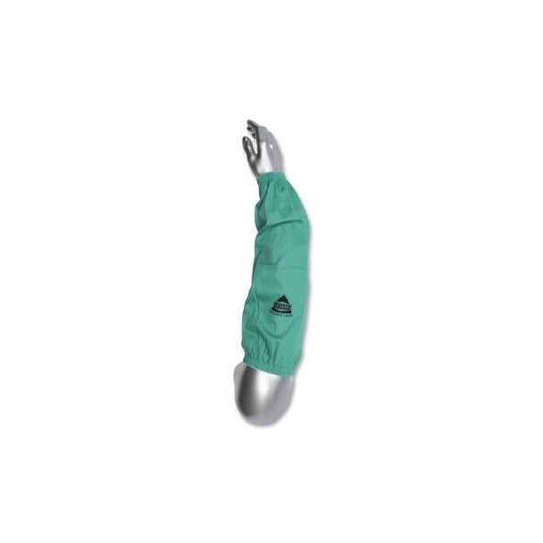 Ironcat® 7071 Flame Resistant Sateen Cotton Sleeve, 24.5 in L, Elastic at Both Ends, One Size, Green