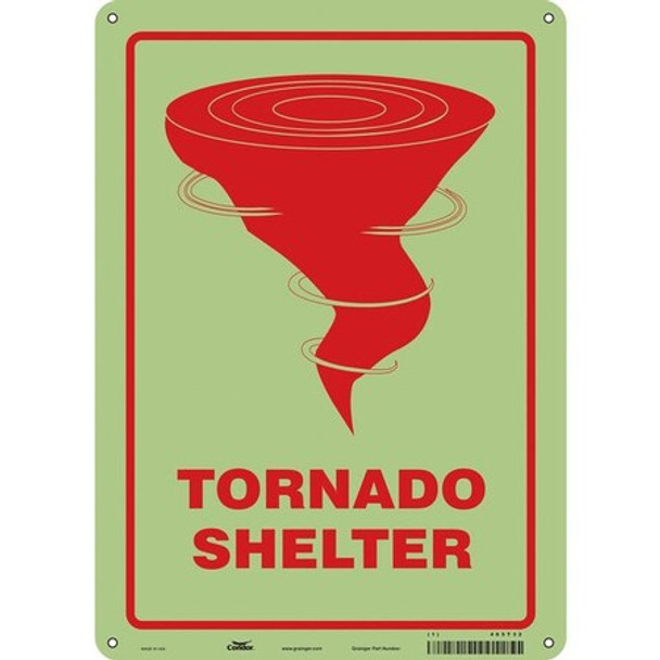 Tornado Shelter, 10 in W x 14 in H, Vertical Rectangle, Polyethylene, 465T32