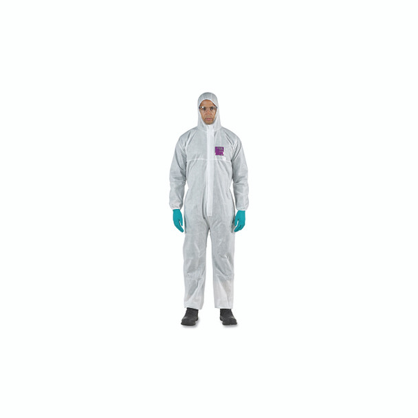 1500 Stitched Model 101 Breathable Coveralls, White, Hooded, 3X-Large