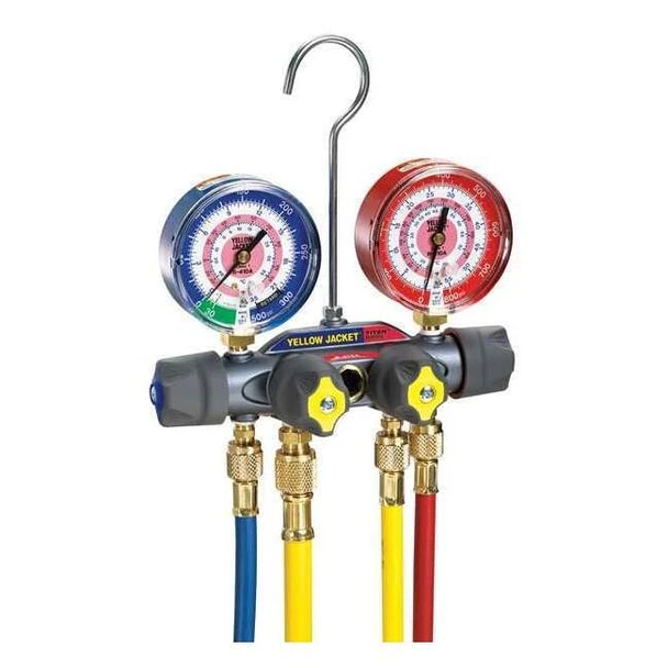 Yellow Jacket Manifold Gauge Set,5 ft L,3/8 in Gauge 49960