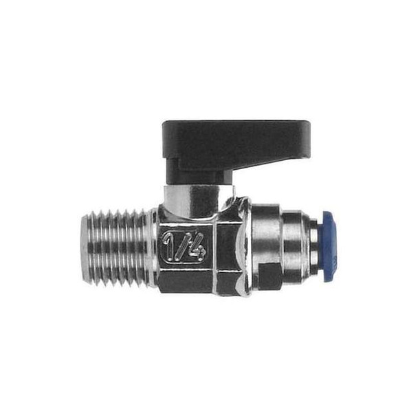 1/8" Socket x MNPT Chrome Brass Ball Valve 2-Way Pack of 2