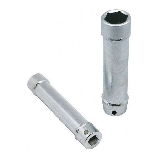 1/2 in Drive, 24mm Metric Socket, 6 Points,  Steel, Zinc Plated, 24 mm