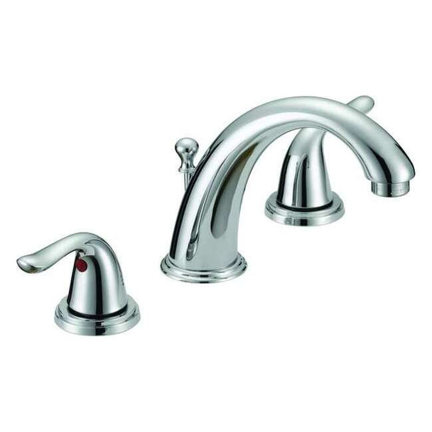 Ez-Flo Eastman Manual Mid Arc Bathroom Faucet, 8" Mount, Chrome 3 Hole ez-10192