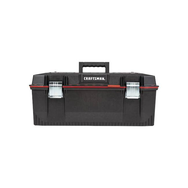 Tool Box, Structural Foam, Black, 28 in W x 12 in D x 11-1/2 in H