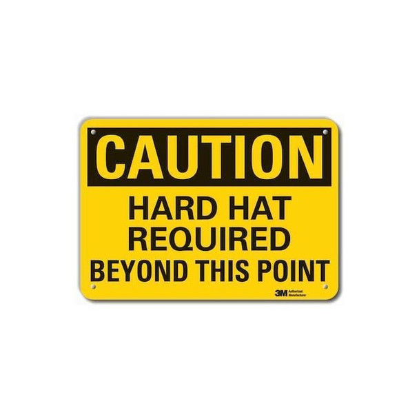 Lyle Caution Sign,7 in. H,Aluminum, LCU3-0357-RA_10x7 LCU3-0357-RA_10x7