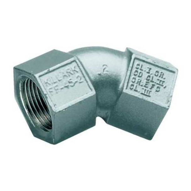 IMC 45 Deg Elbow, 1/2 in, Threaded, Aluminum, Powder Coated, Gray