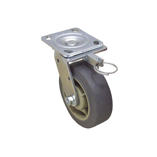 Manufacturer Varies Plate Caster,Swivel,Rubber,6 1/2"H P21S-PRP050R-14-DL