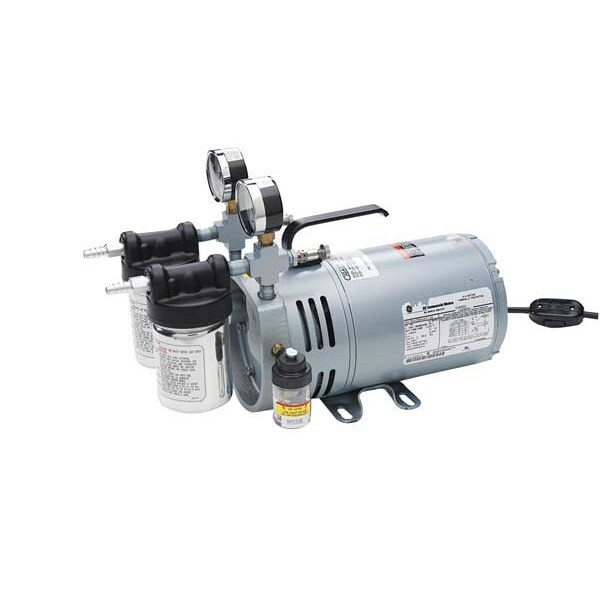 Gast Vacuum Pump,Rotary Vane,1/4 HP,26 In HG 0523-V4-G588NDX