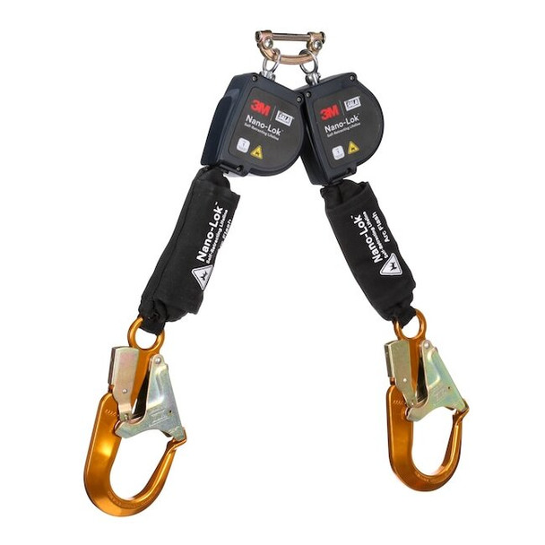 Nano-Lok Self-Retracting Lifeline, 8 ft. Length, Quick-Connect, Steel, 2 Leg(s)