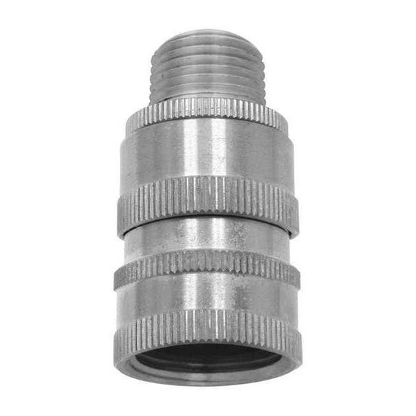 Sani-Lav Hose Adapter, Stainless Steel, 3/4 in. Male GHT Outlet N18S