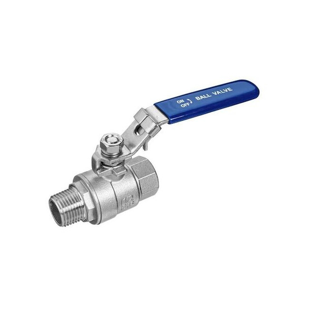 Usa Industrials Manual 2-Way Ball Valve,NPT,304 SS ZUSA-VLV-154