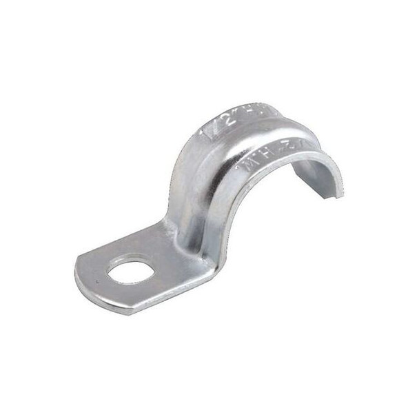 Raco One Hole Strap, Conduit; Pipe Use, 1-1/2 in, Steel, Zinc Plated 1336