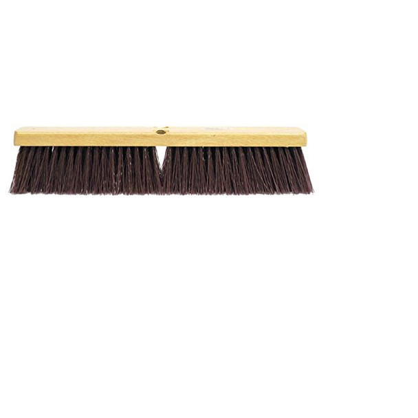 Weiler 420 Deck Brush Head - Polypropylene 3 1/4 in Bristle - 18 in Hardwood Block