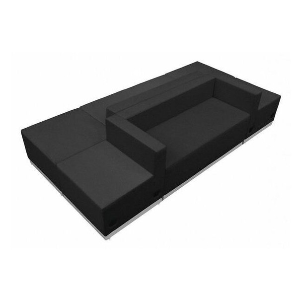 6 pcs. Living Room Set, 25-1/4" to 51" x 27", Upholstery Color: Black
