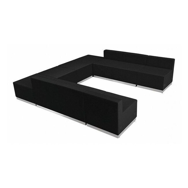 8 pcs. Living Room Set, 25-1/4" to 102-1/2" x 27", Upholstery Color: Black