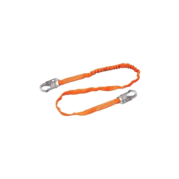 Titan II Tubular Shock-Absorbing Lanyard, 6 ft, Tagline/Carabiner, 310 lb