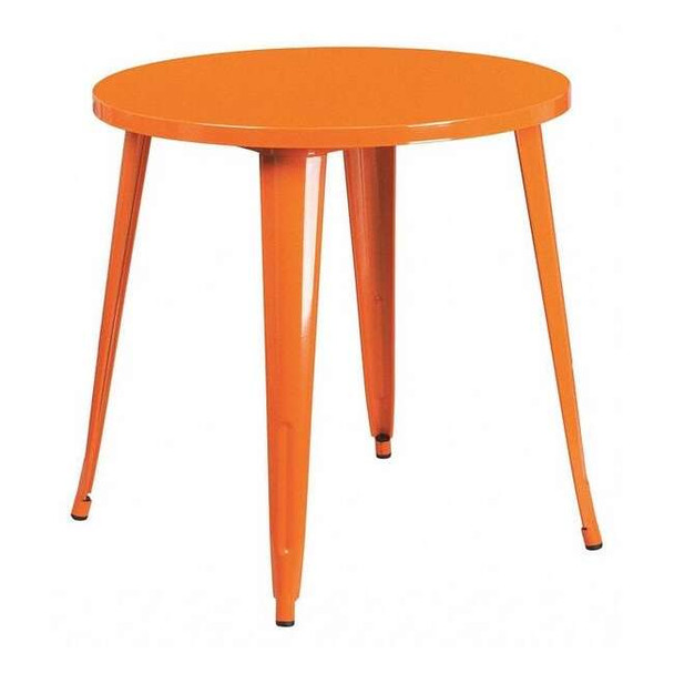 Flash Furniture Round 30" W, 30" L, 29.5" H, Metal Top, Orange CH-51090-29-OR-GG