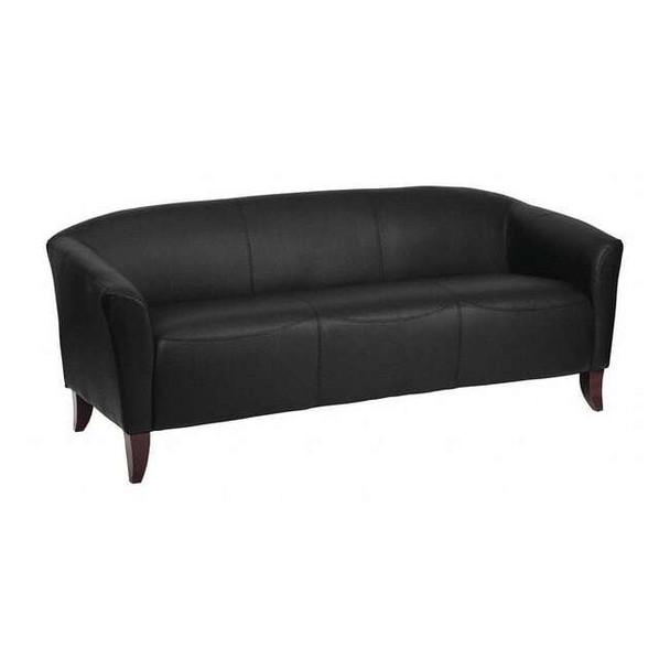 Flash Furniture Sofa, 29" x 29", Upholstery Color: Black 111-3-BK-GG