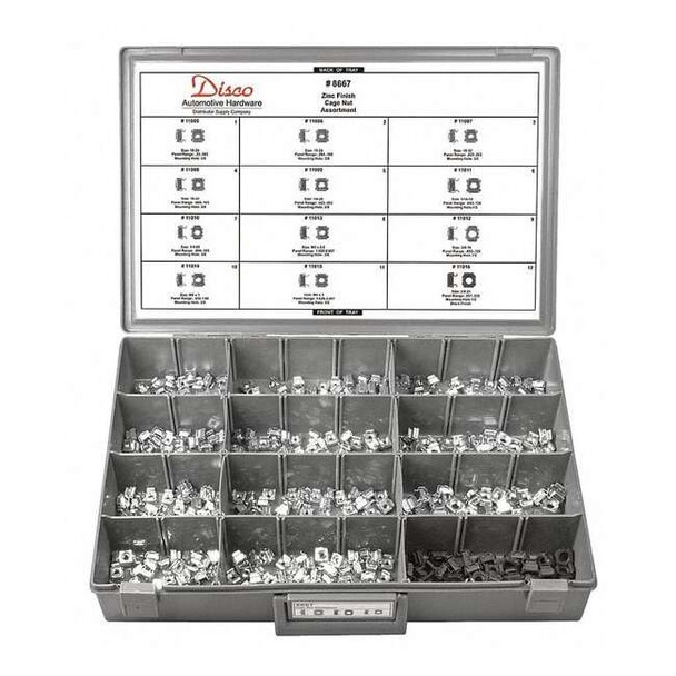 Manufacturer Varies Cage Nut Assortment,505 Pc 8667