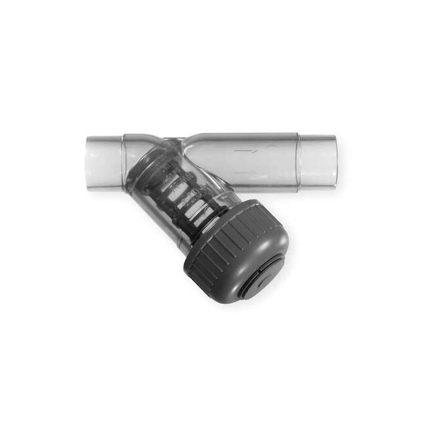 Y Strainer, 3" Pipe, Spigot, PVC, 150 psi at 68 Degrees F