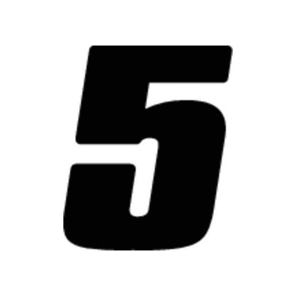 Hardline Products NumberLabel,Vinyl,5-1/2inH,3-7/8inW,PK3 DB53B-5