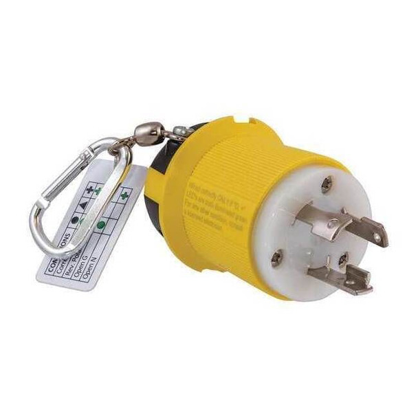 Hubbell Wiring Device-Kellems Circuit Tester, LED, 125VAC, 30A HBLT26CM11