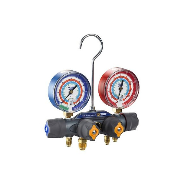 Yellow Jacket Manifold Gauge Set,6 ft L,3 1/8 in Gauge 49907