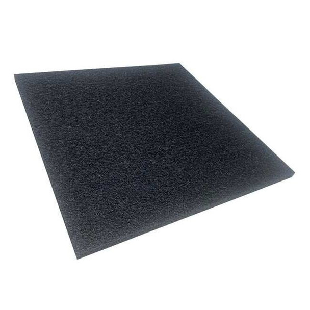 Foam Sheet, Open Cell, 24 in W, 72 in L, 3 in Thick, Charcoal