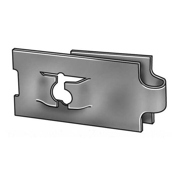 Spring Nut, #6, J Shape, Steel, Not Graded, Phosphate Finish, 50 PK