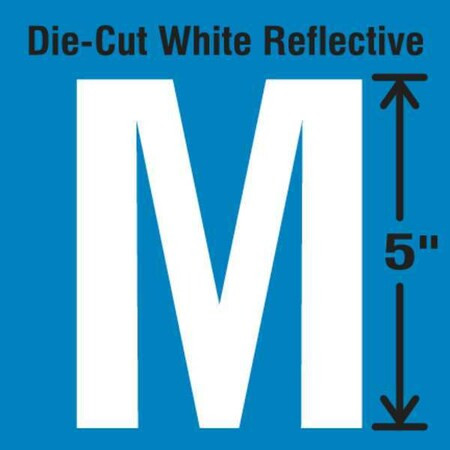 Stranco LetterLabel,Vinyl,5inH,2-3/4inW,PK5 DWR-5-M-5